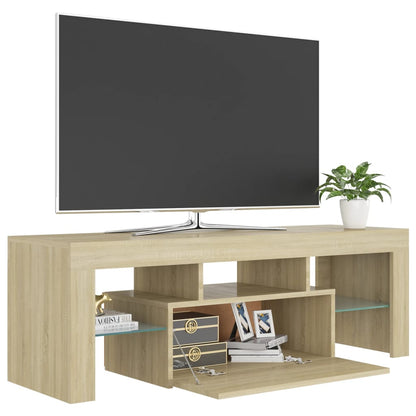 TV-Schrank mit LED-Leuchten Sonoma-Eiche 120x35x40 cm - Pazzar.ch