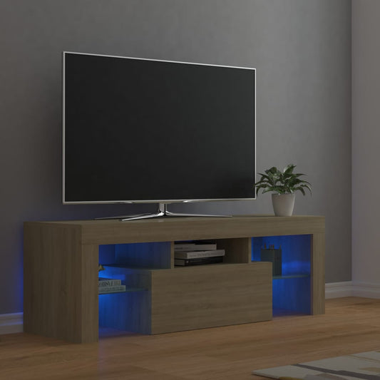 TV-Schrank mit LED-Leuchten Sonoma-Eiche 120x35x40 cm - Pazzar.ch