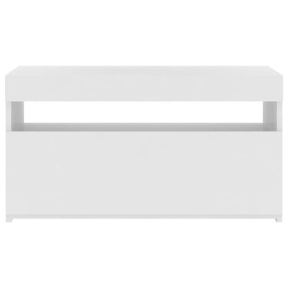 TV-Schrank mit LED-Leuchten Weiß 75x35x40 cm - Pazzar.ch