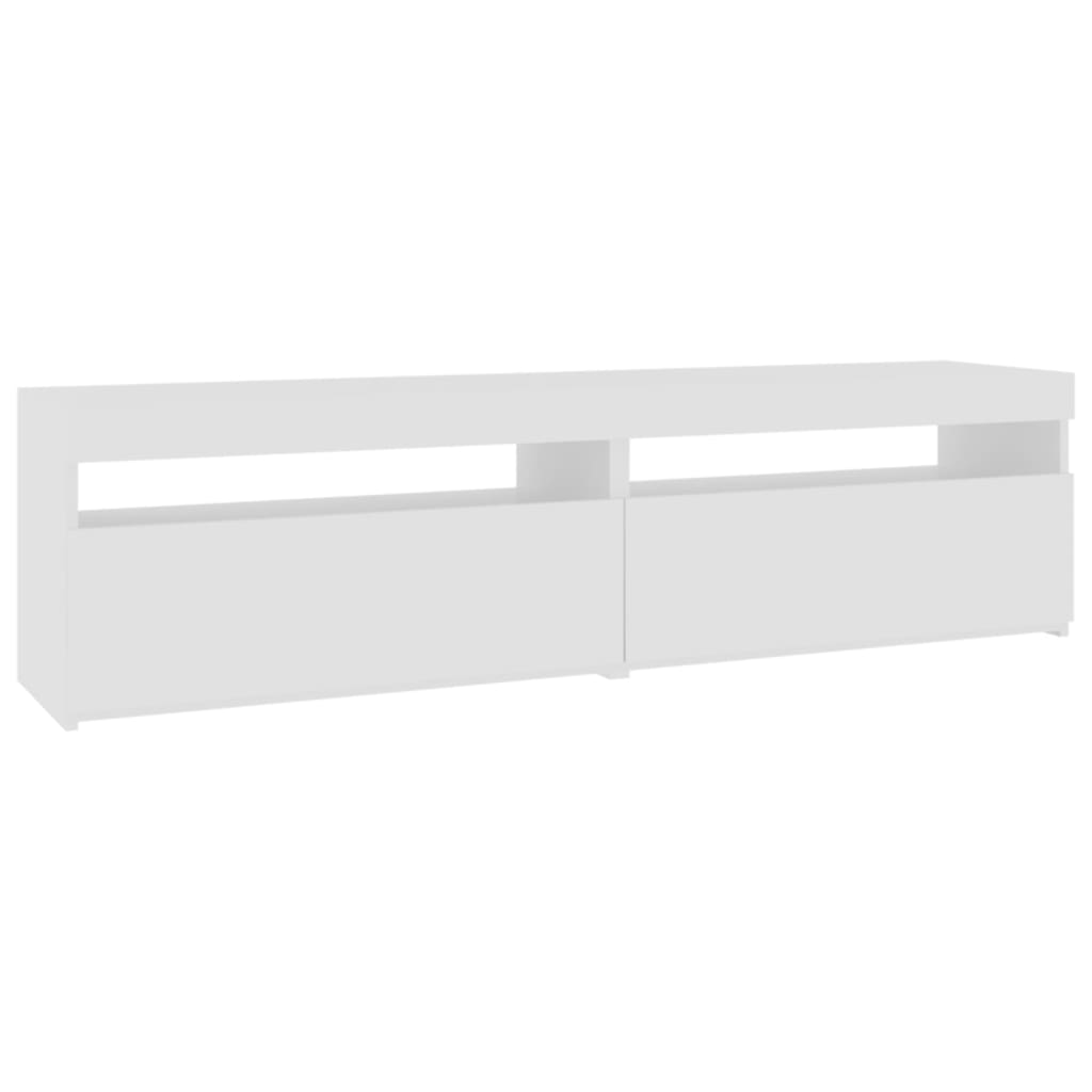 TV-Schränke 2 Stk. mit LED-Leuchten Weiß 75x35x40 cm - Pazzar.ch