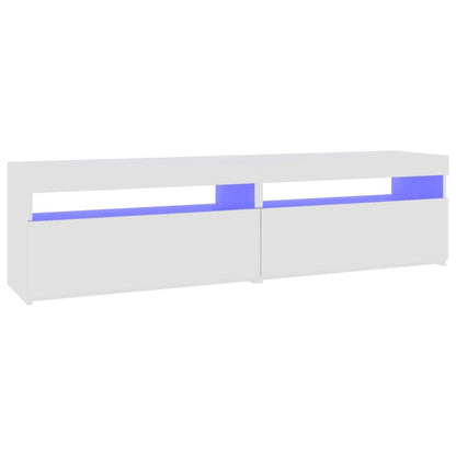 TV-Schränke 2 Stk. mit LED-Leuchten Weiß 75x35x40 cm - Pazzar.ch