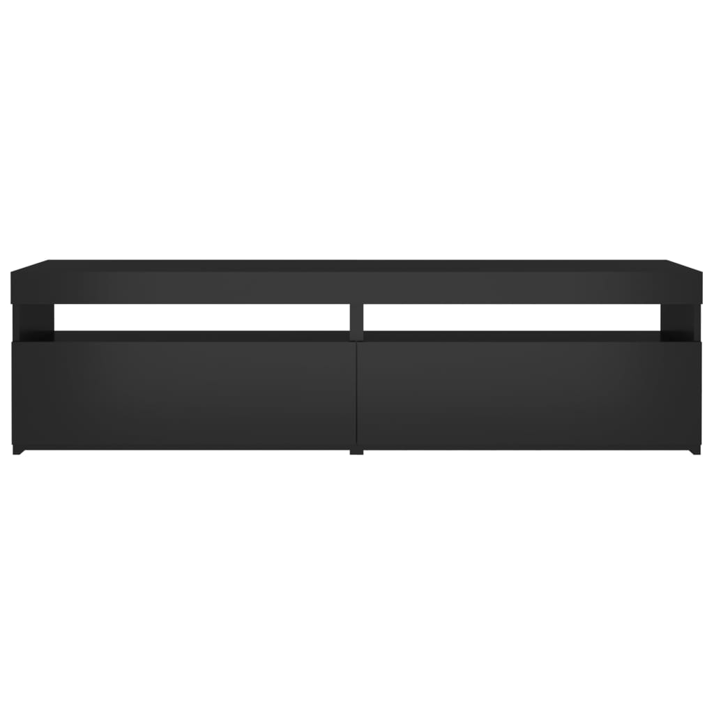 TV-Schränke 2 Stk. mit LED-Leuchten Schwarz 75x35x40 cm - Pazzar.ch