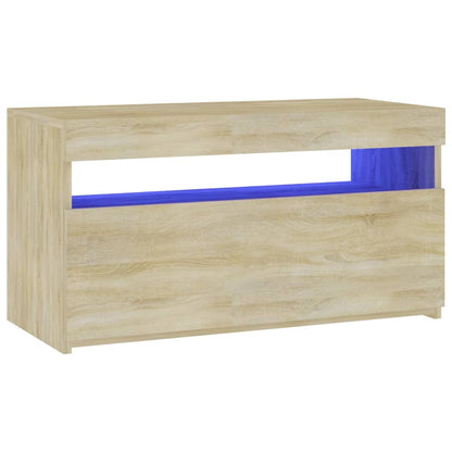 TV-Schrank mit LED-Leuchten Sonoma-Eiche 75x35x40 cm - Pazzar.ch
