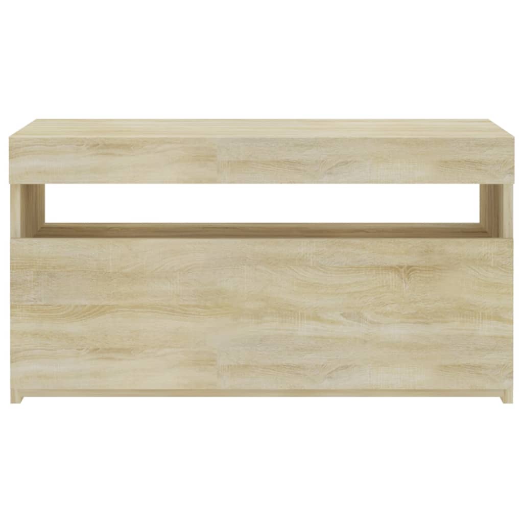 TV-Schrank mit LED-Leuchten Sonoma-Eiche 75x35x40 cm - Pazzar.ch
