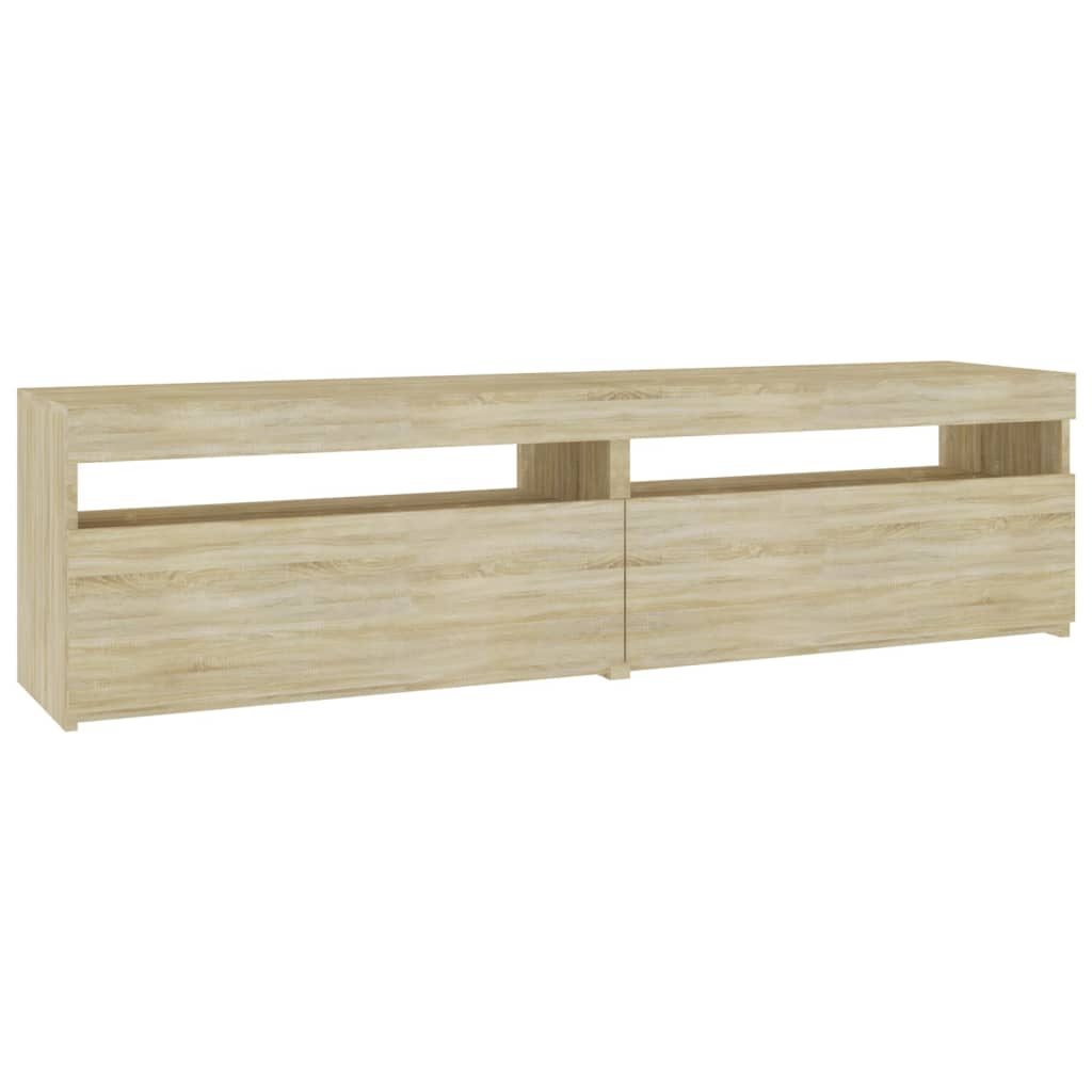 TV-Schränke 2 Stk. mit LED-Leuchten Sonoma-Eiche 75x35x40 cm - Pazzar.ch