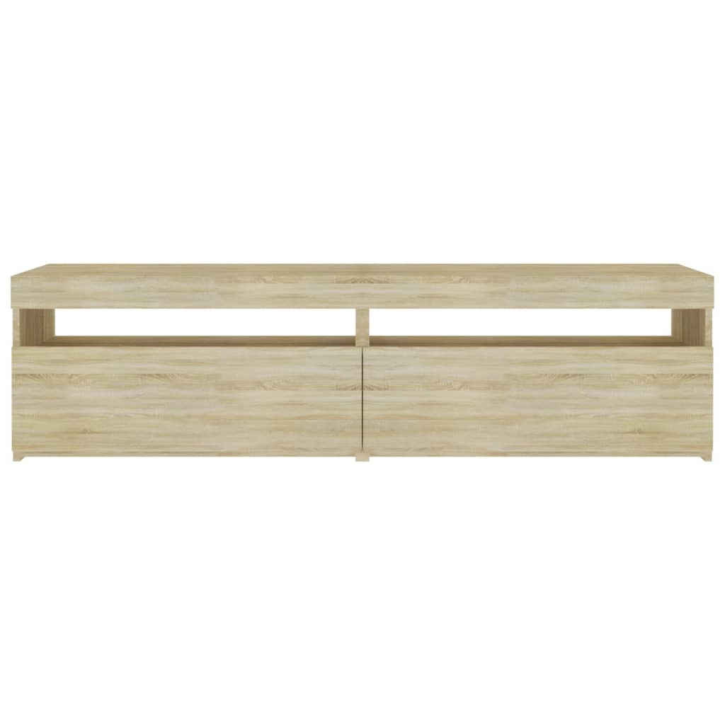 TV-Schränke 2 Stk. mit LED-Leuchten Sonoma-Eiche 75x35x40 cm - Pazzar.ch