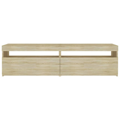 TV-Schränke 2 Stk. mit LED-Leuchten Sonoma-Eiche 75x35x40 cm - Pazzar.ch