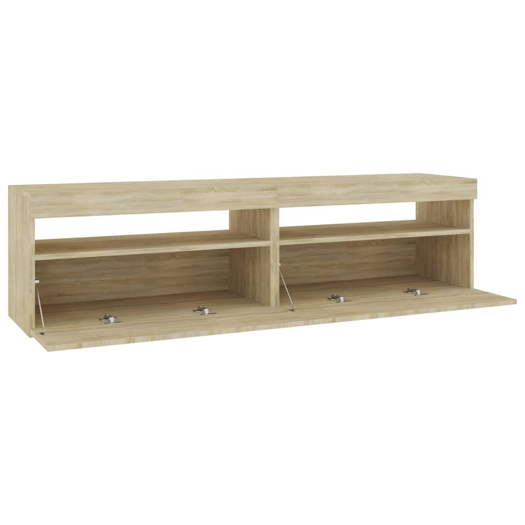 TV-Schränke 2 Stk. mit LED-Leuchten Sonoma-Eiche 75x35x40 cm - Pazzar.ch