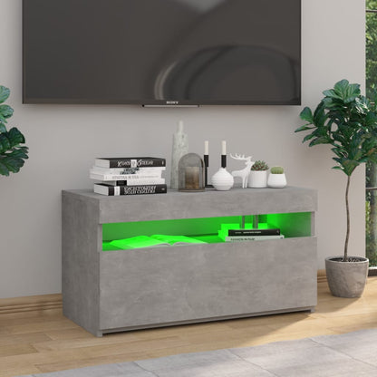 TV-Schrank mit LED-Leuchten Betongrau 75x35x40 cm - Pazzar.ch
