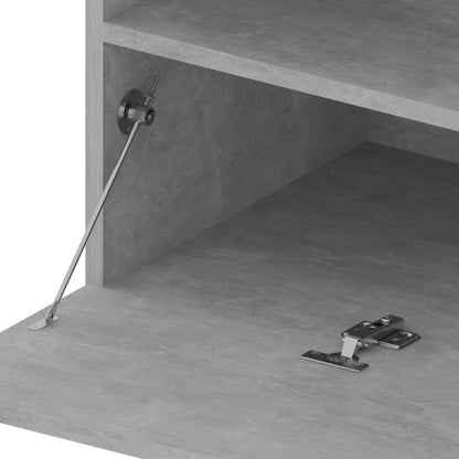 TV-Schrank mit LED-Leuchten Betongrau 75x35x40 cm - Pazzar.ch