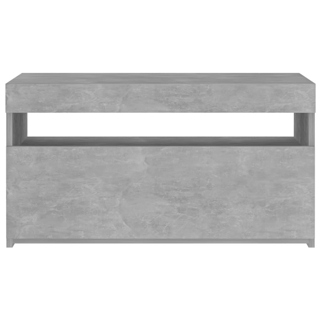 TV-Schrank mit LED-Leuchten Betongrau 75x35x40 cm - Pazzar.ch