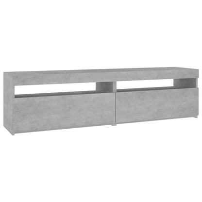 TV-Schränke 2 Stk. mit LED-Leuchten Betongrau 75x35x40 cm - Pazzar.ch