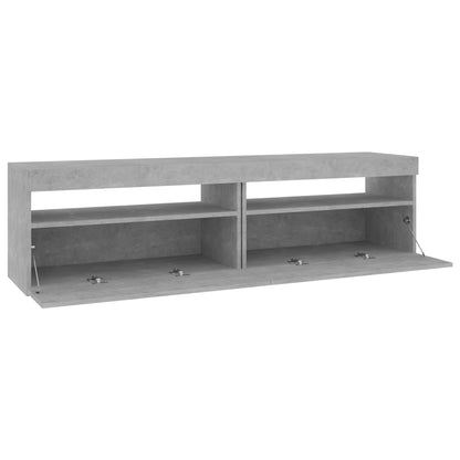 TV-Schränke 2 Stk. mit LED-Leuchten Betongrau 75x35x40 cm - Pazzar.ch