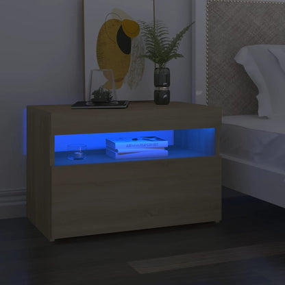 TV-Schränke LED-Leuchten 2 Stk. Sonoma-Eiche 60x35x40 cm - Pazzar.ch