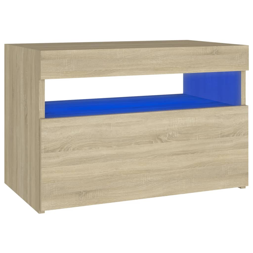 TV-Schränke LED-Leuchten 2 Stk. Sonoma-Eiche 60x35x40 cm - Pazzar.ch
