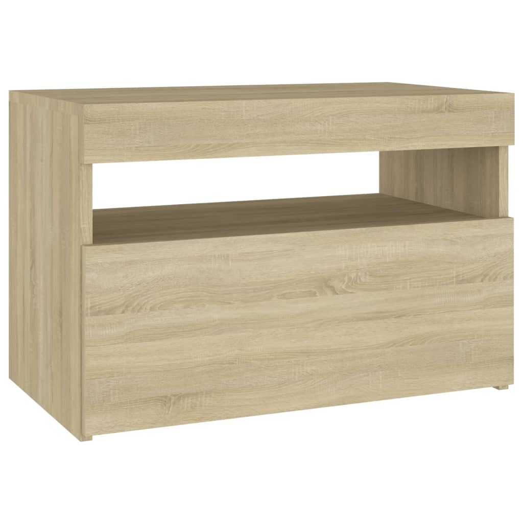 TV-Schränke LED-Leuchten 2 Stk. Sonoma-Eiche 60x35x40 cm - Pazzar.ch