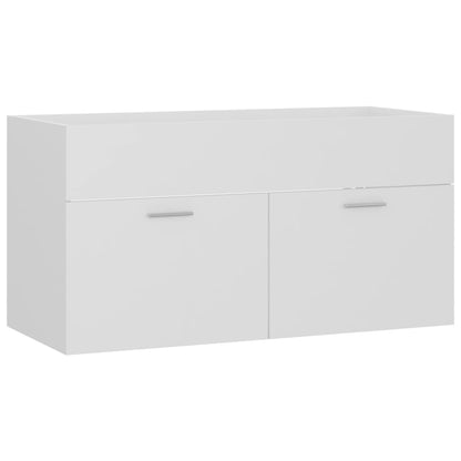 Waschbeckenunterschrank Weiß 90x38,5x46 cm Holzwerkstoff - Pazzar.ch