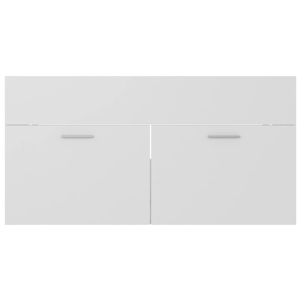 Waschbeckenunterschrank Weiß 90x38,5x46 cm Holzwerkstoff - Pazzar.ch