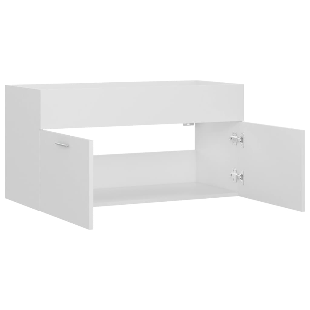 Waschbeckenunterschrank Weiß 90x38,5x46 cm Holzwerkstoff - Pazzar.ch