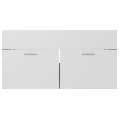 Waschbeckenunterschrank Weiß Sonoma-Eiche 90x38,5x46 cm - Pazzar.ch