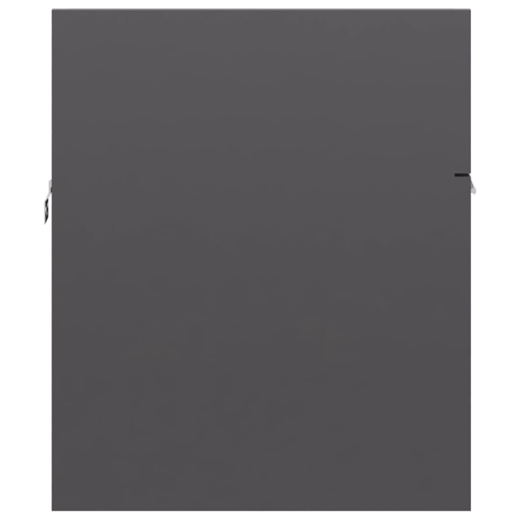 Waschbeckenunterschrank Hochglanz-Grau 90x38,5x46cm