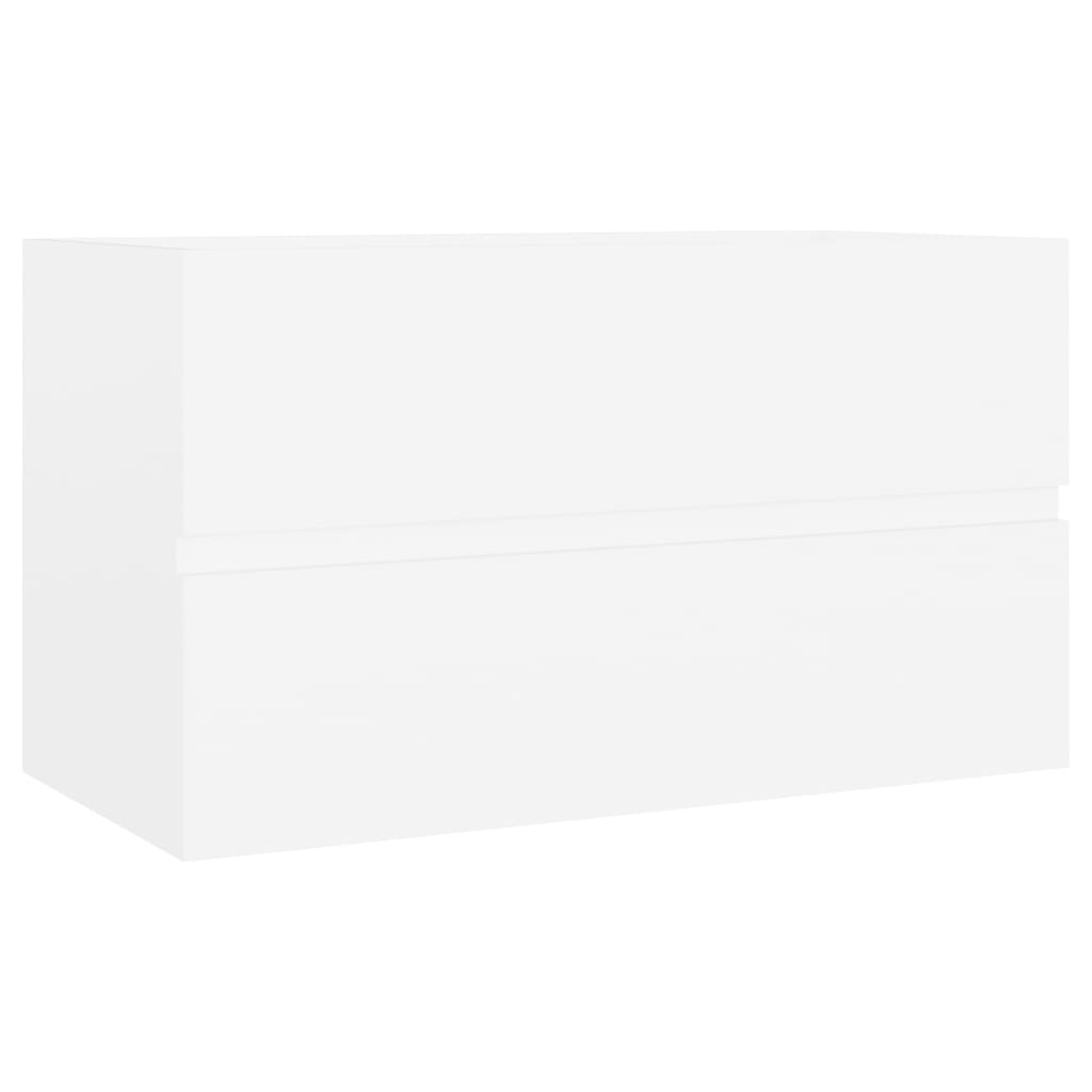 Waschbeckenunterschrank Weiß 80x38,5x45 cm Holzwerkstoff - Pazzar.ch