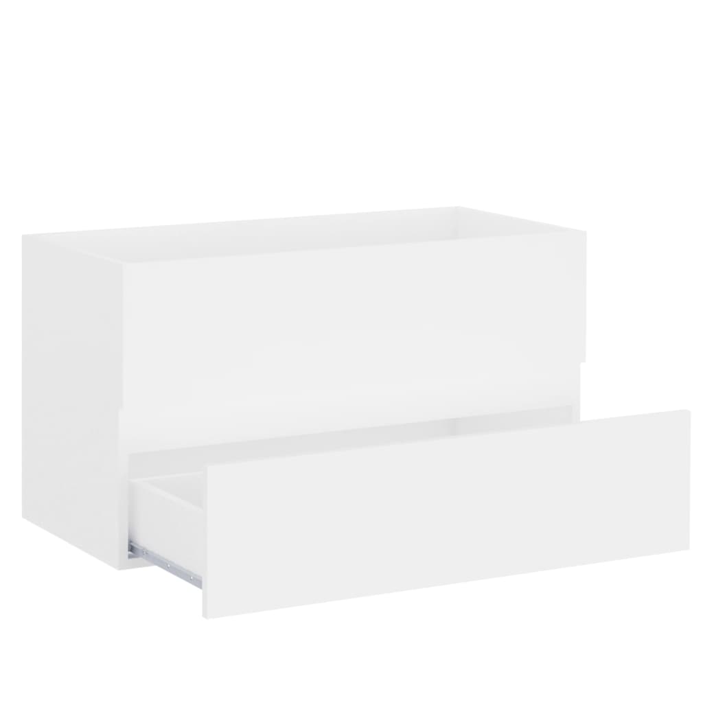 Waschbeckenunterschrank Weiß 80x38,5x45 cm Holzwerkstoff - Pazzar.ch