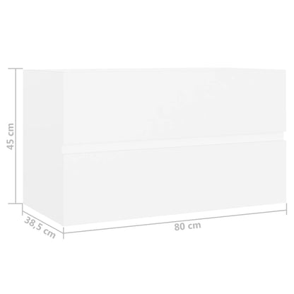 Waschbeckenunterschrank Weiß 80x38,5x45 cm Holzwerkstoff - Pazzar.ch