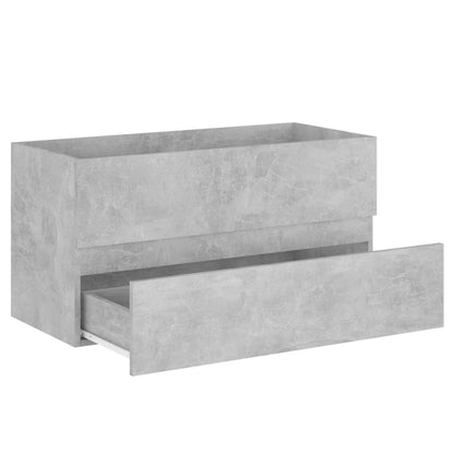 Waschbeckenunterschrank Betongrau 90x38,5x45 cm Holzwerkstoff - Pazzar.ch
