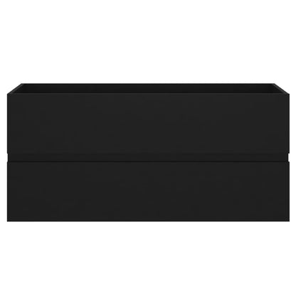 Waschbeckenunterschrank Schwarz 100x38,5x45 cm Holzwerkstoff - Pazzar.ch
