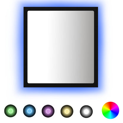 LED-Badspiegel Schwarz 40x8,5x37 cm Acryl - Pazzar.ch