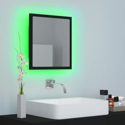 LED-Badspiegel Schwarz 40x8,5x37 cm Acryl - Pazzar.ch