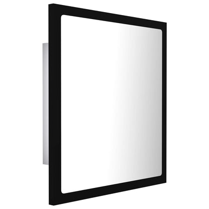 LED-Badspiegel Schwarz 40x8,5x37 cm Acryl - Pazzar.ch