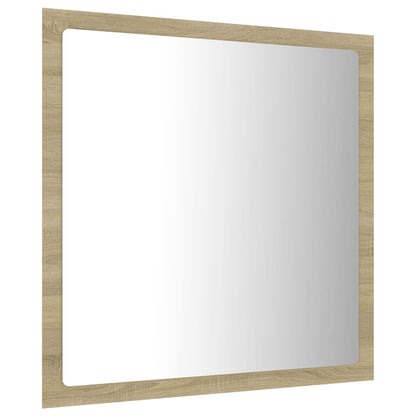LED-Badspiegel Sonoma-Eiche 40x8,5x37 cm Acryl - Pazzar.ch