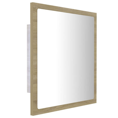 LED-Badspiegel Sonoma-Eiche 40x8,5x37 cm Acryl - Pazzar.ch