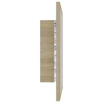 LED-Badspiegel Sonoma-Eiche 40x8,5x37 cm Acryl - Pazzar.ch