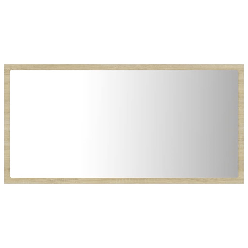 LED-Badspiegel Sonoma-Eiche 80x8,5x37 cm Acryl - Pazzar.ch