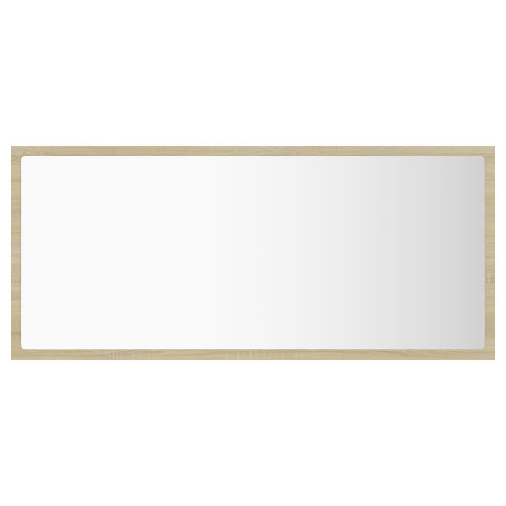 LED-Badspiegel Sonoma-Eiche 90x8,5x37 cm Acryl - Pazzar.ch