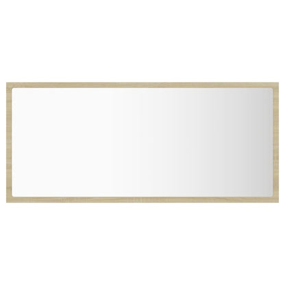 LED-Badspiegel Sonoma-Eiche 90x8,5x37 cm Acryl - Pazzar.ch