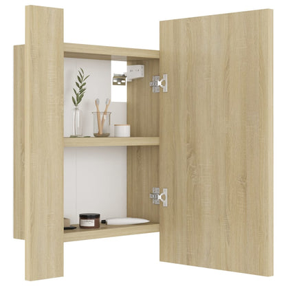LED-Bad-Spiegelschrank Sonoma-Eiche 40x12x45 cm Acryl - Pazzar.ch