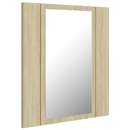 LED-Bad-Spiegelschrank Sonoma-Eiche 40x12x45 cm Acryl - Pazzar.ch
