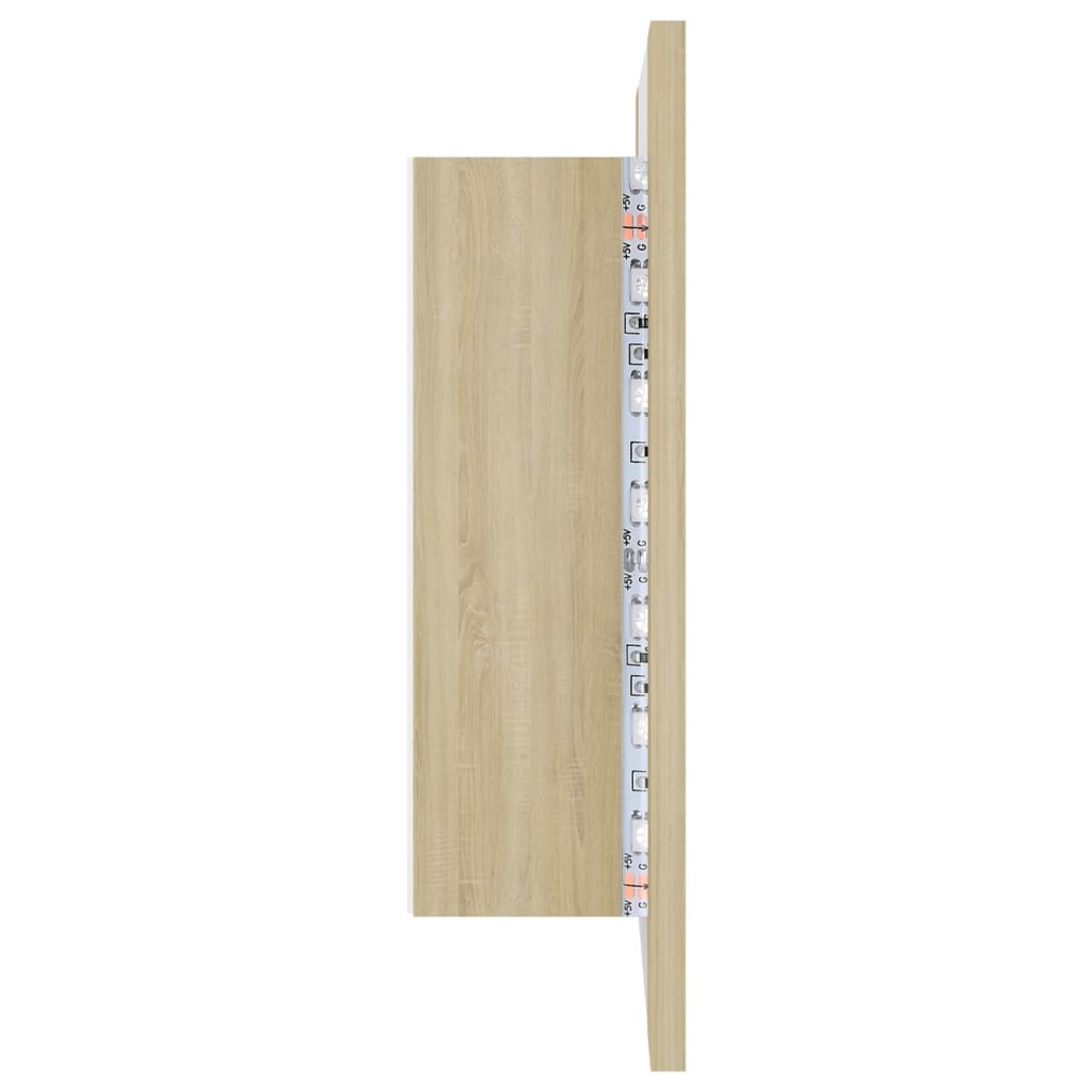 LED-Bad-Spiegelschrank Sonoma-Eiche 40x12x45 cm Acryl - Pazzar.ch