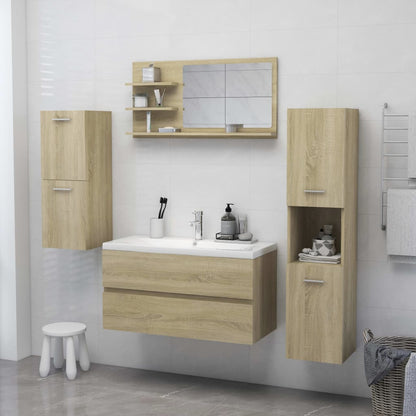 Badspiegel Sonoma-Eiche 90x10,5x45 cm Holzwerkstoff - Pazzar.ch