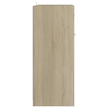 Badezimmerschrank Sonoma-Eiche 60x33x80 cm Holzwerkstoff - Pazzar.ch