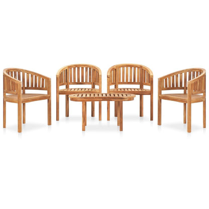 5-tlg. Garten-Lounge-Set Massivholz Teak - Pazzar.ch
