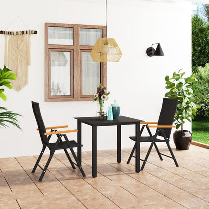 3-tlg. Garten-Essgruppe Schwarz und Braun - Pazzar.ch