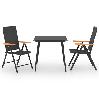 3-tlg. Garten-Essgruppe Schwarz und Braun - Pazzar.ch