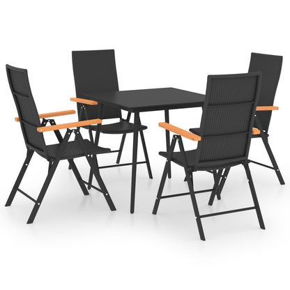 5-tlg. Garten-Essgruppe Schwarz und Braun - Pazzar.ch