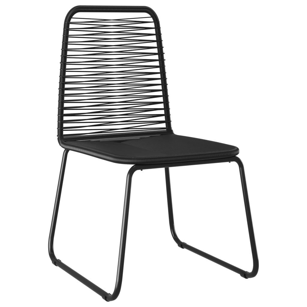 3-tlg. Garten-Essgruppe PVC Rattan Schwarz - Pazzar.ch