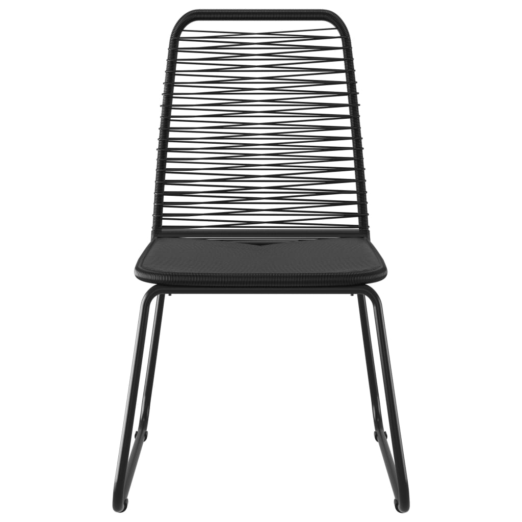 3-tlg. Garten-Essgruppe PVC Rattan Schwarz - Pazzar.ch